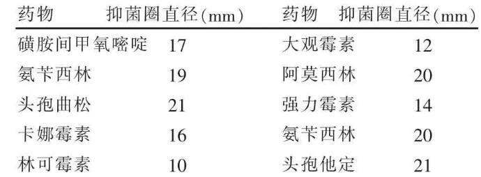 羊致病性链球菌病对孢他定、磺胺间甲氧嘧啶5种药物高度敏感性研究